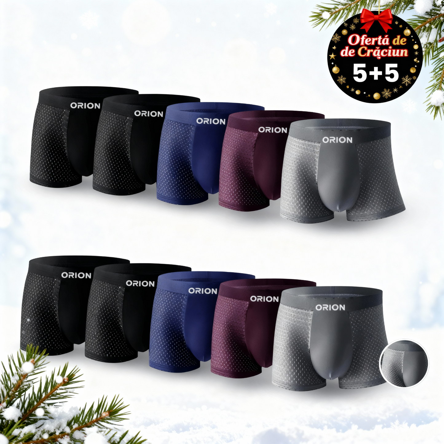 5 Pack ORION BOXER PREMIUM BAMBOO 